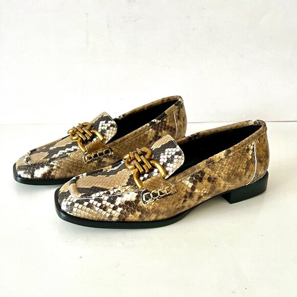 NEW Zara Animal Print 100% Leather Snakeskin Loafers, Size EU 37 - Picture 9 of 16